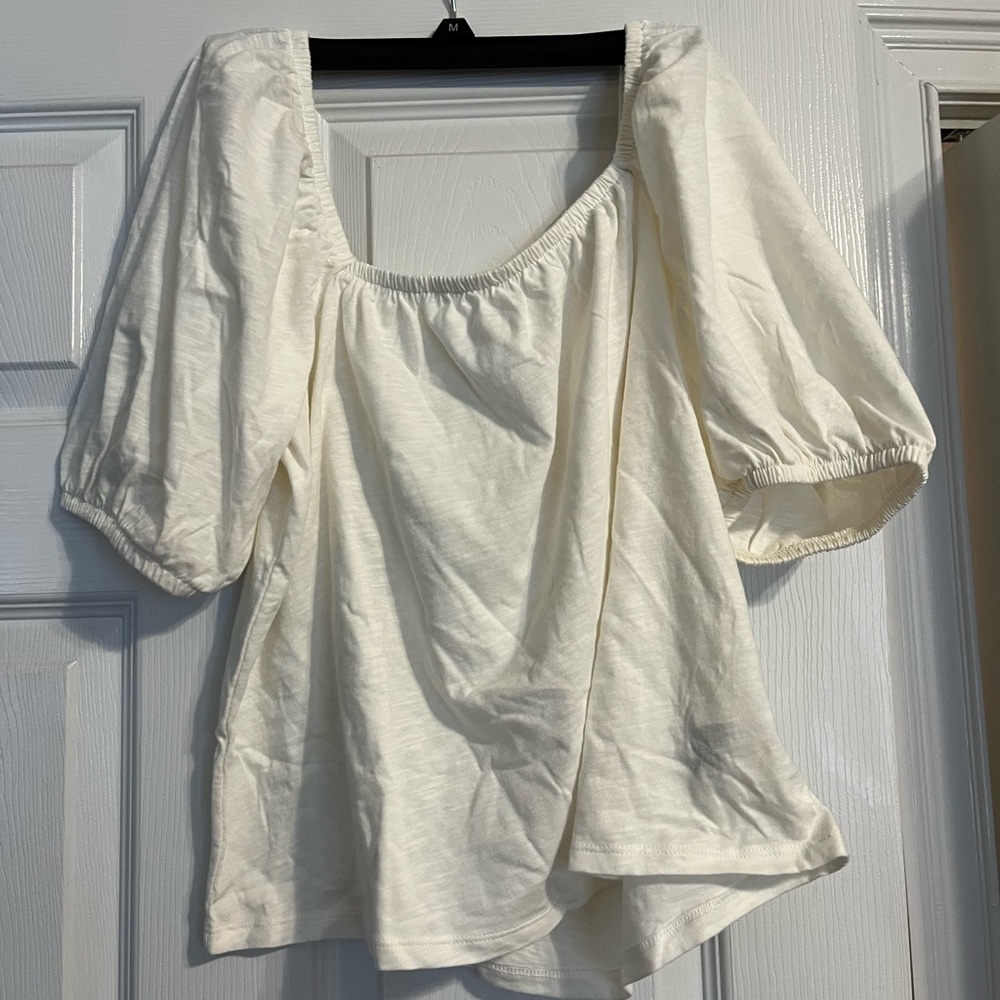 Old Navy Cream Puff Sleeve Blouse